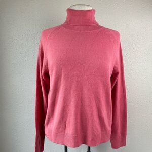 NWT Karen Scott Pink Orchard Turtle Neck Sweater Size Petite M